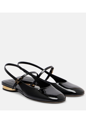 Tod's Patent leather slingback flats