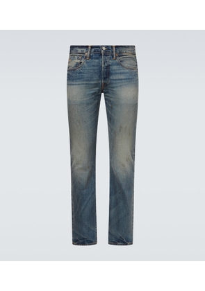 RRL Distressed slim jeans