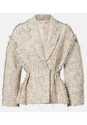Erdem Cotton-blend tweed peplum jacket