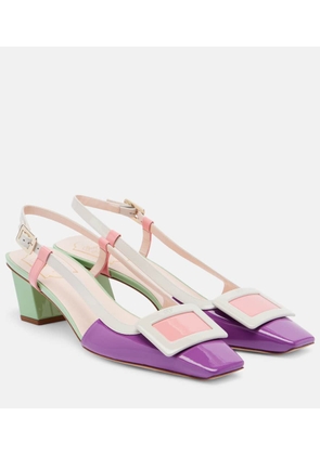 Roger Vivier Belle Vivier patent leather slingback pumps