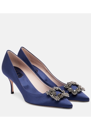 Roger Vivier Efflorescence 65 embellished satin pumps
