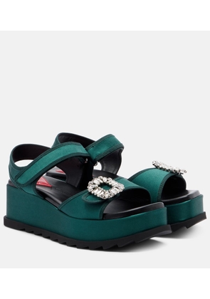 Roger Vivier Slidy Viv' leather platform sandals