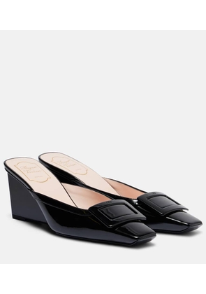 Roger Vivier Belle Vivier 60 leather wedge mules