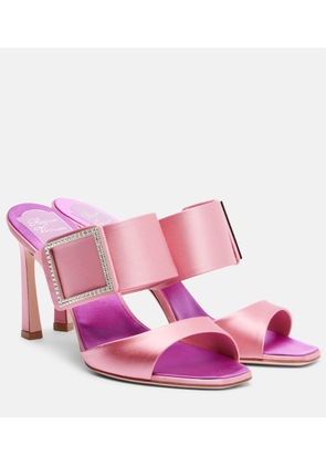 Roger Vivier Trompette 85 embellished satin mules