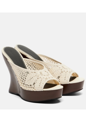 Magda Butrym 115mm crochet wedge mules