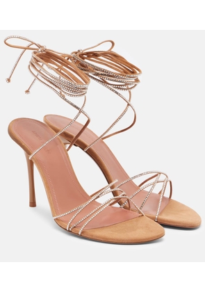 Amina Muaddi Lori 95 embellished suede sandals