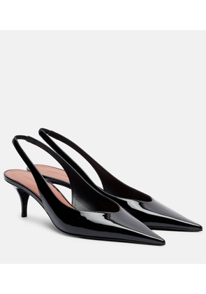 Amina Muaddi Anok 55 patent leather slingback pumps