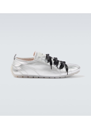 Simone Rocha Ballerina Grip metallic leather sneakers