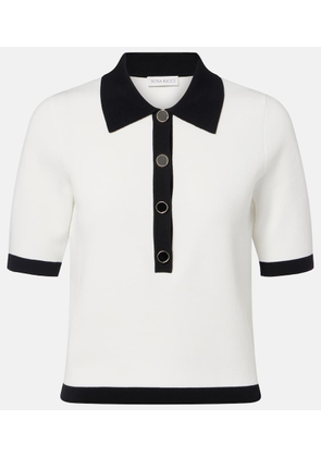 Nina Ricci Ribbed-knit polo shirt