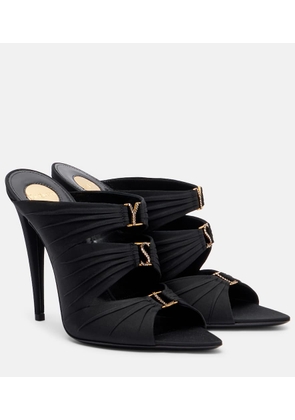 Saint Laurent Emilie crepe satin mules