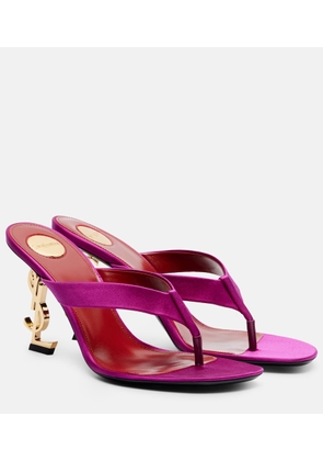 Saint Laurent Opyum crepe satin thong sandals