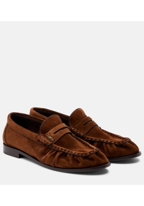 Saint Laurent Le Loafer suede penny loafers