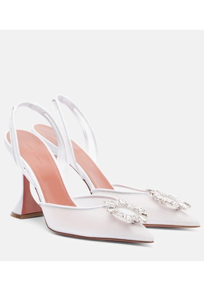 Amina Muaddi Begum 95 mesh slingback pumps