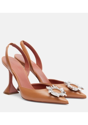 Amina Muaddi Begum 95 leather slingback pumps