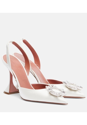 Amina Muaddi Begum 70 satin slingback pumps
