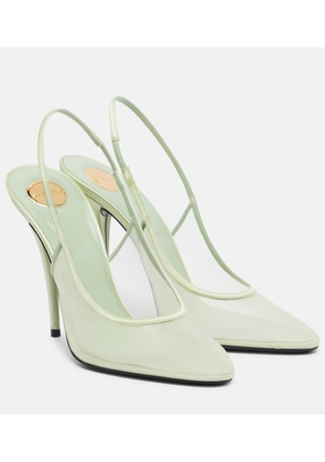 Saint Laurent Anita 110 mesh slingback pumps