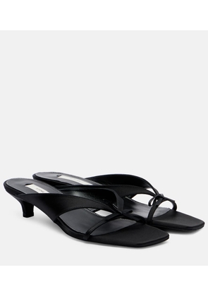 Toteme Bow-detail satin thong sandals