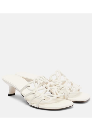 Loewe Petal Anagram leather mules