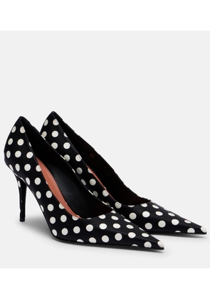 Amina Muaddi Barbara 90 polka-dot satin pumps