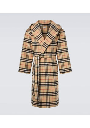Burberry Burberry Check wool and cashmere robe