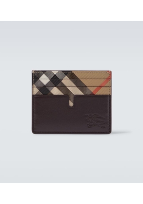 Burberry Burberry Check leather card holder
