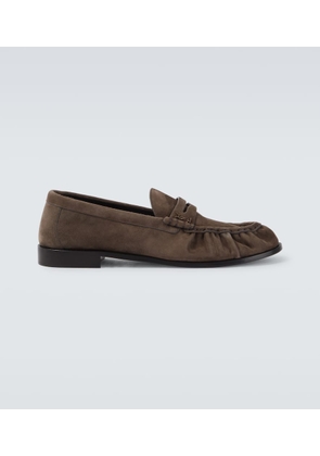 Saint Laurent Le Loafer suede penny loafers