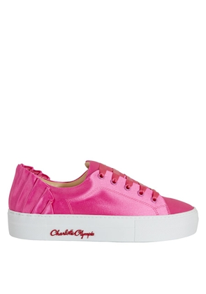Charlotte Olympia Ladies Pink Satin Sneakers