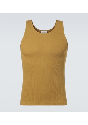Saint Laurent Cassandre cotton tank top
