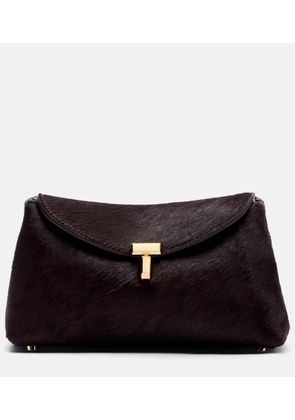 Toteme T-Lock calf hair clutch