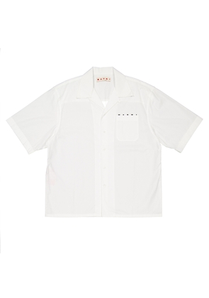 Marni Logo-Print Cotton Poplin Bowling Shirt
