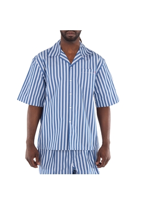 Marni Striped Embroidered Logo Cotton Shirt
