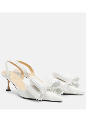 Mach & Mach Le Cadeau 65 raffia slingback pumps