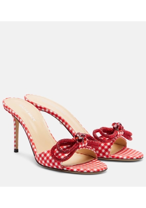 Mach & Mach Double Bow 85 gingham mules