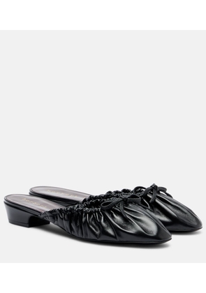 Herbert Levine Gather Around ruched leather mules