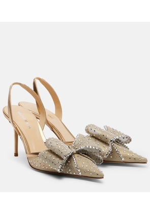 Mach & Mach Le Cadeau 85 mesh slingback pumps
