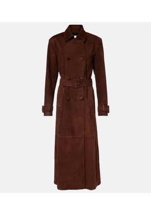 Nour Hammour Tate suede trench coat