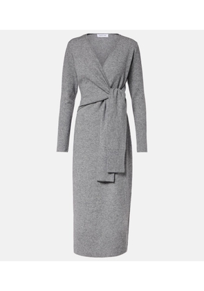 Veronica Beard Salomez wool and cashmere wrap midi dress