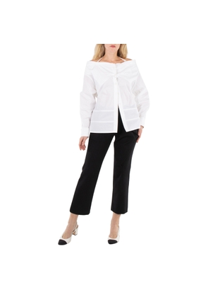 Yohji Yamamoto Ladies Black Left-Front Tucked Pants