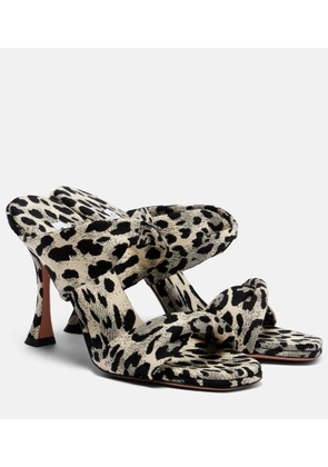 Aquazzura Twist 95 leopard-print sandals