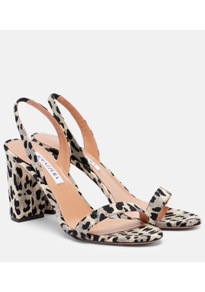 Aquazzura So Nude 85 canvas slingback sandals