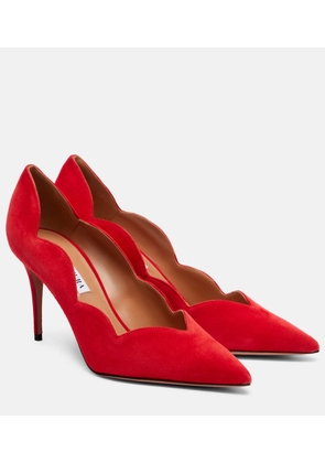 Aquazzura Petal 85 suede pumps