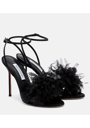 Aquazzura Poeme 105 satin slingback sandals