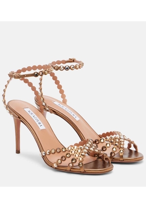 Aquazzura Tequila 85 embellished leather sandals