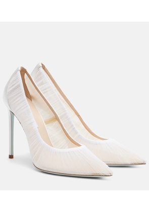 Aquazzura Voile 105 satin-trimmed tulle pumps