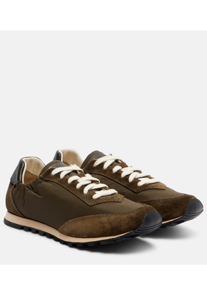 Le Monde Beryl Slim Runner suede-trimmed sneakers