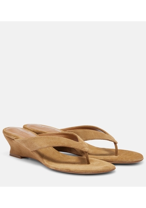 Le Monde Beryl Micro Wedge 40 suede thong sandals
