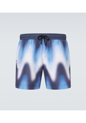 Commas Printed swim trunks