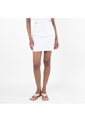 Versace Cotton Denim A-Line Skirt