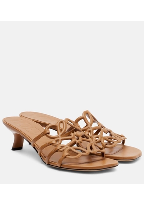 Loewe Petal Anagram 45 leather mules