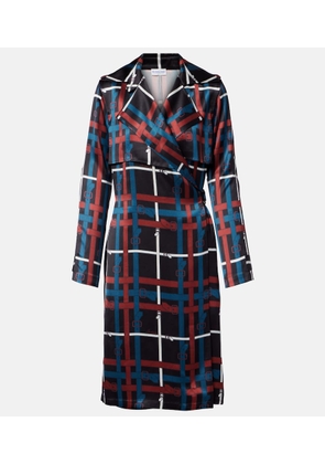 Burberry Belt Check crepe wrap dress